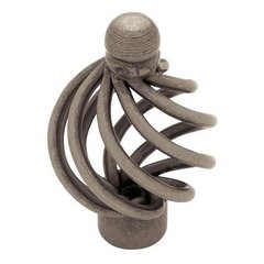 Forged Iron 1-5/16 Inch Diameter Antique Pewter Cabinet Knob Forged Iron 1-5/16 Inch Diameter Antique Pewter Cabinet Knob