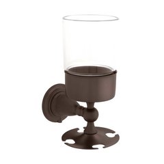 Victorian Toothbrush and Tumbler Holder Venetian Bronze Victorian Toothbrush and Tumbler Holder Venetian Bronze