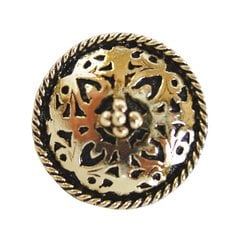 Jewel 1-1/16 Inch Diameter Brite Brass Cabinet Knob Jewel 1-1/16 Inch Diameter Brite Brass Cabinet Knob