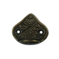 Carved Triangle Hook 1-1/2 inch L x 1-3/4 inch W - Antique Brass Carved Triangle Hook 1-1/2 inch L x 1-3/4 inch W - Antique Brass