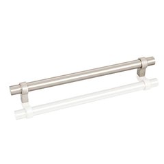 Key Grande 7-9/16 Inch Center to Center Satin Nickel Cabinet Pull Key Grande 7-9/16 Inch Center to Center Satin Nickel Cabinet Pull