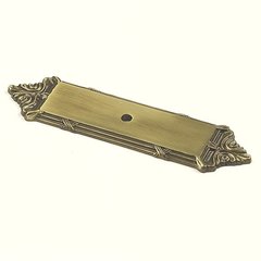 Georgian 3-3/4 Inch Center to Center Polished Antique Back-plate Georgian 3-3/4 Inch Center to Center Polished Antique Back-plate