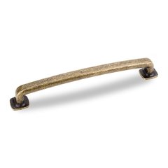 Belcastel 1 6-5/16 Inch Center to Center Antique Brass Machined Dull Cabinet Pull Belcastel 1 6-5/16 Inch Center to Center Antique Brass Machined Dull Cabinet Pull