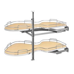 Cloud 21 inch Double Tier Blind Corner Organizer Right Hand Maple Cloud 21 inch Double Tier Blind Corner Organizer Right Hand Maple