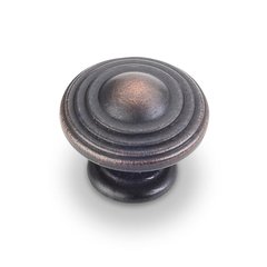 Bremen 2 1-1/4 Inch Diameter Dark Brushed Antique Copper Cabinet Knob Bremen 2 1-1/4 Inch Diameter Dark Brushed Antique Copper Cabinet Knob