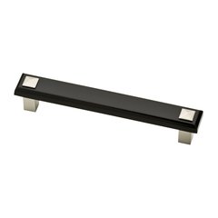 Kaley 5-1/16 Inch Center to Center Black/Stainless Cabinet Pull Kaley 5-1/16 Inch Center to Center Black/Stainless Cabinet Pull