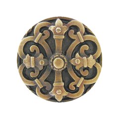 Olde Worlde 1-5/8 Inch Diameter Antique Brass Cabinet Knob Olde Worlde 1-5/8 Inch Diameter Antique Brass Cabinet Knob