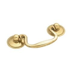 Manor House 2-1/2 Inch Center to Center Lancaster Hand Polished Cabinet Bail Pull Manor House 2-1/2 Inch Center to Center Lancaster Hand Polished Cabinet Bail Pull