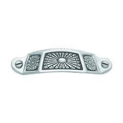 Southwest Lodge 3 Inch Center to Center Silver Medallion Cabinet Cup Pull Southwest Lodge 3 Inch Center to Center Silver Medallion Cabinet Cup Pull