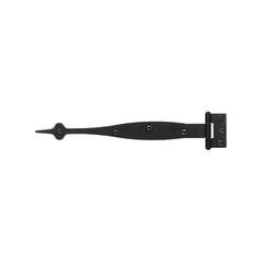 Smooth Iron 3/8" Offset Strap Hinge 9" Long Black Iron Smooth Iron 3/8" Offset Strap Hinge 9" Long Black Iron