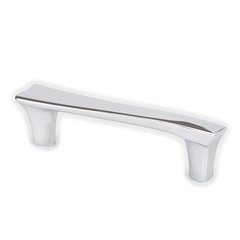 Fluidic 3-3/4 Inch Center to Center Polished Chrome Cabinet Pull Fluidic 3-3/4 Inch Center to Center Polished Chrome Cabinet Pull