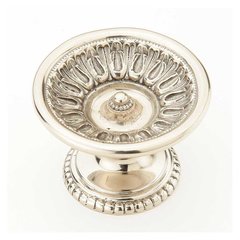 Chalice 2-1/8 Inch Diameter White Brass Cabinet Knob Chalice 2-1/8 Inch Diameter White Brass Cabinet Knob