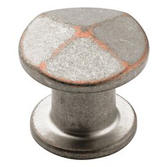 Vasari 1-3/16 Inch Diameter Weathered Nickel Copper Cabinet Knob Vasari 1-3/16 Inch Diameter Weathered Nickel Copper Cabinet Knob