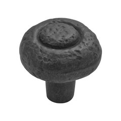 Refined Rustic 1-1/4 Inch Diameter Black Iron Cabinet Knob Refined Rustic 1-1/4 Inch Diameter Black Iron Cabinet Knob