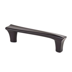 Fluidic 3-3/4 Inch Center to Center Matte Black Cabinet Pull Fluidic 3-3/4 Inch Center to Center Matte Black Cabinet Pull
