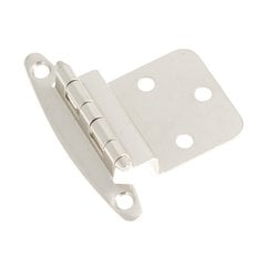 3/8 inch Inset Surface Mt. Hinge Pair Satin Nickel Free Swing 3/8 inch Inset Surface Mt. Hinge Pair Satin Nickel Free Swing