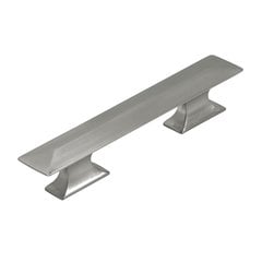 Bungalow 3-3/4 Inch Center to Center Satin Nickel Cabinet Pull Bungalow 3-3/4 Inch Center to Center Satin Nickel Cabinet Pull