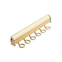 Elite Scarf Rack Polished Brass 13-7/8" L - 6 Hook Elite Scarf Rack Polished Brass 13-7/8" L - 6 Hook