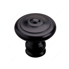 Forged Iron 1-3/8 Inch Diameter Matte Black Cabinet Knob Forged Iron 1-3/8 Inch Diameter Matte Black Cabinet Knob