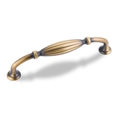 Glenmore 5-1/16 Inch Center to Center Antique Brushed Satin Brass Cabinet Pull Glenmore 5-1/16 Inch Center to Center Antique Brushed Satin Brass Cabinet Pull