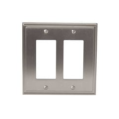 Mulholland Two Rocker Wall Plate Satin Nickel Mulholland Two Rocker Wall Plate Satin Nickel