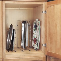16% OFF 12 Inch Height Tray Divider for Baking Sheets, Dishes - Chrome, Min. Cabinet Opening: 4" W x 20-1/8" D x 12-1/8" H
