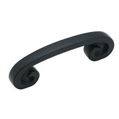 Swirl'Z 3 Inch Center to Center Flat Black Cabinet Pull Swirl'Z 3 Inch Center to Center Flat Black Cabinet Pull