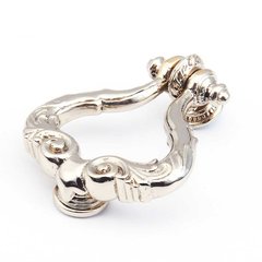 Chalice 2-9/16 Inch Diameter White Brass Cabinet Ring Pull Chalice 2-9/16 Inch Diameter White Brass Cabinet Ring Pull