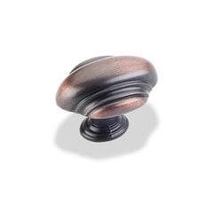 Amsden 1-7/16 Inch Diameter Dark Brushed Antique Copper Cabinet Knob Amsden 1-7/16 Inch Diameter Dark Brushed Antique Copper Cabinet Knob