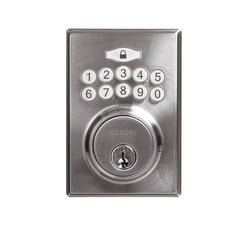 Contemporary Electronic Keypad Deadbolt Grade 3 Satin Nickel Contemporary Electronic Keypad Deadbolt Grade 3 Satin Nickel