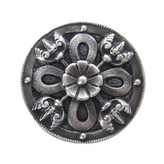 Jewel 1-1/8 Inch Diameter Antique Pewter Cabinet Knob Jewel 1-1/8 Inch Diameter Antique Pewter Cabinet Knob