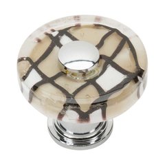 Glass 1-1/2 Inch Diameter Polished Chrome Cabinet Knob Glass 1-1/2 Inch Diameter Polished Chrome Cabinet Knob