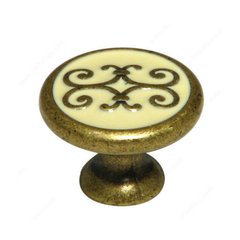 Art Deco 1-3/16 Inch Diameter Florence Cabinet Knob Art Deco 1-3/16 Inch Diameter Florence Cabinet Knob