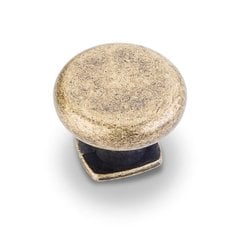 Belcastel 1 1-3/8 Inch Diameter Antique Brass Machined Dull Cabinet Knob Belcastel 1 1-3/8 Inch Diameter Antique Brass Machined Dull Cabinet Knob
