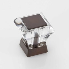 Abernathy 1 Inch Diameter Acrylic/Caramel Bronze Cabinet Knob Abernathy 1 Inch Diameter Acrylic/Caramel Bronze Cabinet Knob