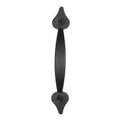 Smooth Iron 3-9/16 Inch Center to Center Black Iron Cabinet Pull Smooth Iron 3-9/16 Inch Center to Center Black Iron Cabinet Pull