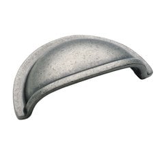 Solid Brass 3 Inch Center to Center Weathered Nickel Cabinet Cup Pull Solid Brass 3 Inch Center to Center Weathered Nickel Cabinet Cup Pull