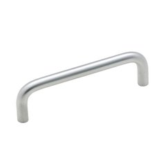 Brass Wire Pull 3-1/2 Inch Center to Center Brushed Chrome Cabinet Pull Brass Wire Pull 3-1/2 Inch Center to Center Brushed Chrome Cabinet Pull