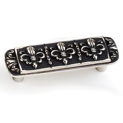 Fleur de Lis 3 Inch Center to Center Antique Silver Cabinet Pull Fleur de Lis 3 Inch Center to Center Antique Silver Cabinet Pull