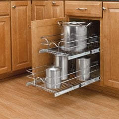 12 inch Double Pull-Out Basket Chrome 12 inch Double Pull-Out Basket Chrome