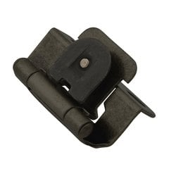 Single Demountable 1/2 inch Overlay Hinge Pair Black Iron Single Demountable 1/2 inch Overlay Hinge Pair Black Iron