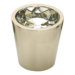 Fire 1-1/16 Inch Diameter Clear Crystal/Polished Nickel Cabinet Knob Fire 1-1/16 Inch Diameter Clear Crystal/Polished Nickel Cabinet Knob