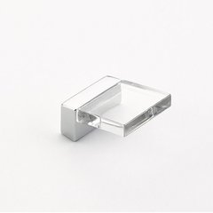 Positano 5/8 Inch Center to Center Satin Nickel, Clear Cabinet Pull Positano 5/8 Inch Center to Center Satin Nickel, Clear Cabinet Pull