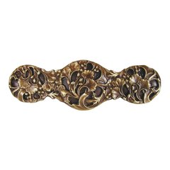 Floral 3 Inch Center to Center Antique Brass Cabinet Pull Floral 3 Inch Center to Center Antique Brass Cabinet Pull