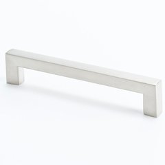 Square 5-1/16 Inch Center to Center Brushed Nickel Cabinet Pull Square 5-1/16 Inch Center to Center Brushed Nickel Cabinet Pull