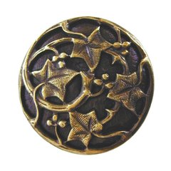 Leaves 1-1/8 Inch Diameter Antique Brass Cabinet Knob Leaves 1-1/8 Inch Diameter Antique Brass Cabinet Knob
