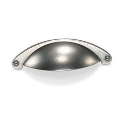 Nantucket 2-1/2 Inch Center to Center Antique Pewter Cabinet Cup Pull Nantucket 2-1/2 Inch Center to Center Antique Pewter Cabinet Cup Pull