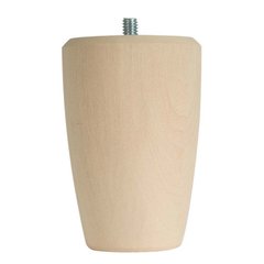 Round Taper Bun Foot 4 inch H-Hardwood Round Taper Bun Foot 4 inch H-Hardwood