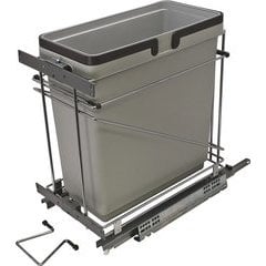 12 Inch Single Waste Bin Pullout 498mm X 305mm X 495mm - Silver 12 Inch Single Waste Bin Pullout 498mm X 305mm X 495mm - Silver