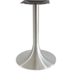 20 inch Round Trumpet Table Base Brushed Aluminum 28-3/8 inch H 20 inch Round Trumpet Table Base Brushed Aluminum 28-3/8 inch H